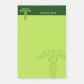 Green Celtic Knot Caduceus Post-it Klebezettel (Vorderseite)