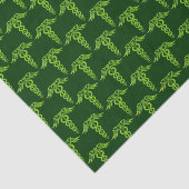 Green Celtic Knot Caduceus Seidenpapier (Ausschnitt)