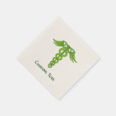 Green Celtic Knot Caduceus Serviette (Ecke)