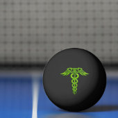Green Celtic Knot Caduceus Tischtennisball (Netto)