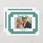 Green Celtic Knot Claddagh Irish Wedding Vielen Da (Vorne/Hinten)
