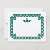 Green Celtic Knot Claddagh Irish Wedding Vielen Da (Rückseite)