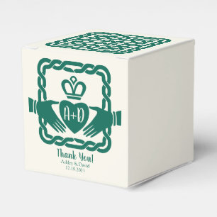 Green Celtic Knot Claddagh Irish Wedding Vielen Da Geschenkschachtel