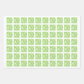 GREEN CELTIC KNOT Flat Sheet Wrapping Paper Geschenkpapier Set (Vorderseite 3)