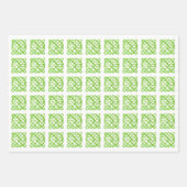 GREEN CELTIC KNOT Flat Sheet Wrapping Paper Geschenkpapier Set (Vorderseite 2)