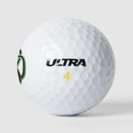 Green Celtic Knot Golf Balls Golfball (Logo)