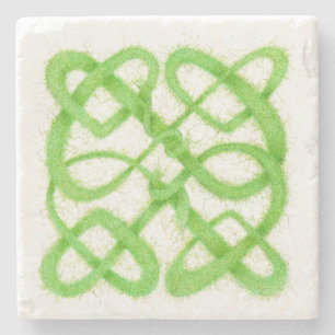 GREEN CELTIC KNOT Marbella Stone Untersetzer