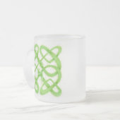 GREEN CELTIC KNOT Mattiert Glass Tasse (Vorderseite Links)