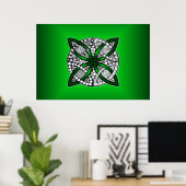 Green Celtic Knot Original Art Poster (Heimbüro)