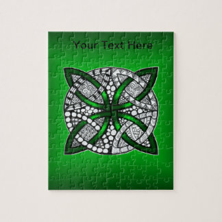 Green Celtic Knot Original Art Puzzle