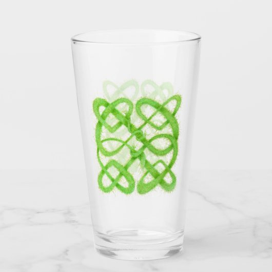 GREEN CELTIC KNOT Pint Trinkglas Glas (Vorderseite)