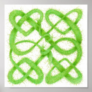 GREEN CELTIC KNOT Poster Print