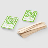 GREEN CELTIC KNOT Rectangle Hand Fans Fächer (Non-assembled)