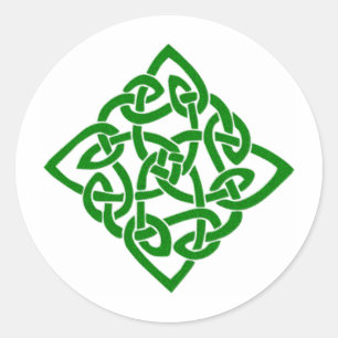 Green Celtic Knot Runder Aufkleber