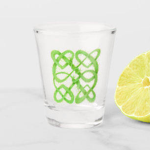 Green Celtic Knot Shot Glass Schnapsglas
