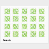 GREEN CELTIC KNOT Small Square Stickers (Blatt)