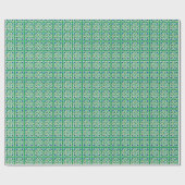 Green Celtic Knot Stone Mosaik Geschenkpapier (Flach)