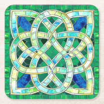 Green Celtic Knot Stone Mosaik