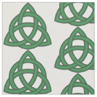 Green Celtic Knot Triquetra Muster