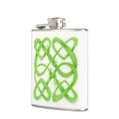 GREEN CELTIC KNOT Vinyl Wrapper Flask Flachmann (Links)