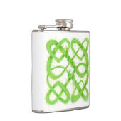GREEN CELTIC KNOT Vinyl Wrapper Flask Flachmann (Rechts)