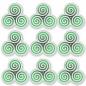 Green Celtic Triskele Aufkleber (Vorderseite)