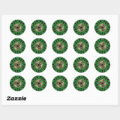 Green Celtic Triskele Mandala Sticker (Blatt)