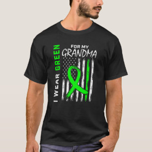 Green Cerebral Palsy Awareness Grandma American Fl T-Shirt