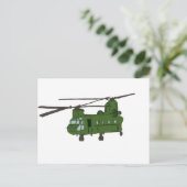 Green CH-47 Chinook Militärhubschrauber Postkarte (Stehend Vorderseite)