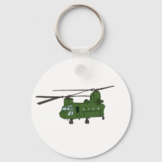 Green CH-47 Chinook Militärhubschrauber Schlüsselanhänger (Vorderseite)