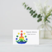 Green Chakra Yoga Instructor Business Card Visitenkarte (Stehend Vorderseite)