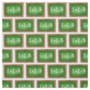 Green Chalkboard 1+2=3 Mathematik Lehrerschulausst Stoff