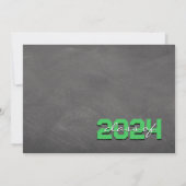 Green Chalkboard Abschluss Danke Karte (Rückseite)