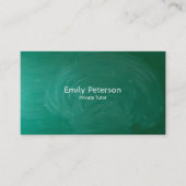 Green Chalkboard Private Tutor Visitenkarte (Vorderseite)