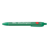 Green Chalkboard Teacher's Apple Pen Kugelschreiber (Unterseite)