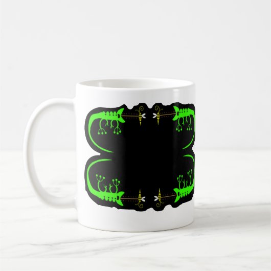 Green Chameleon Coffee Tasse (Links)