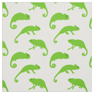 Green Chameleon Gemustert Fun Reptile Stoff