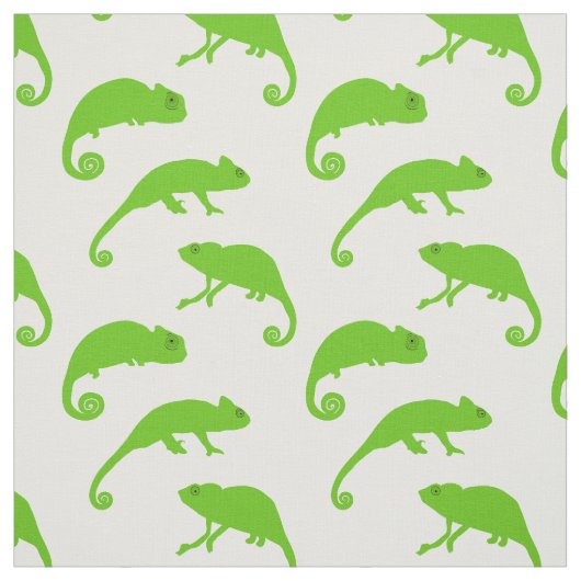 Green Chameleon Gemustert Fun Reptile Stoff (Muster)