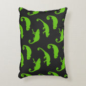 Green Chameleon Muster Dekokissen (Vorderseite(Vertikal))