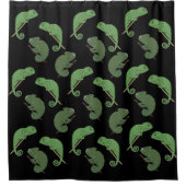 Green Chameleons Lizard Art Duschvorhang (Vorderseite)