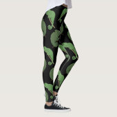 Green Chameleons Lizard Art  Leggings (Rechts)