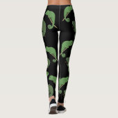 Green Chameleons Lizard Art  Leggings (Rückseite)