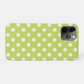 Green Chartreuse & White Polka Dot Case-Mate iPhone Hülle (Rückseite (Horizontal))