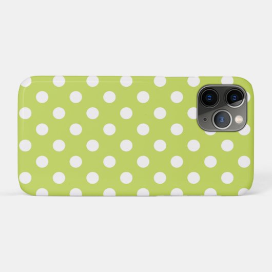 Green Chartreuse & White Polka Dot Case-Mate iPhone Hülle (Rückseite (Horizontal))