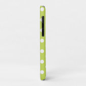 Green Chartreuse & White Polka Dot Case-Mate iPhone Hülle (Hinten/Links)