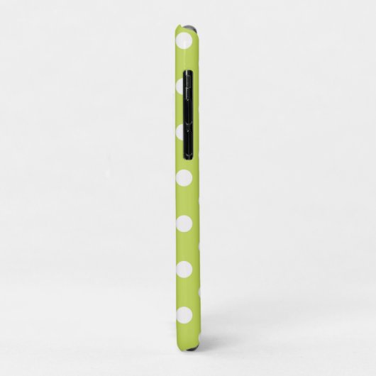 Green Chartreuse & White Polka Dot Case-Mate iPhone Hülle (Hinten/Links)