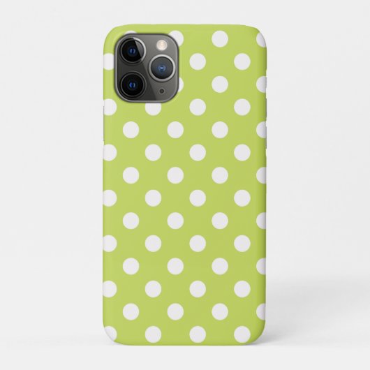 Green Chartreuse & White Polka Dot Case-Mate iPhone Hülle (Rückseite)
