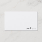 Green Cheader Business / Calling Card Telefonnummerkarte (Rückseite)