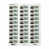 Green Check Custom Photo Graduation Return Address (Vorne)
