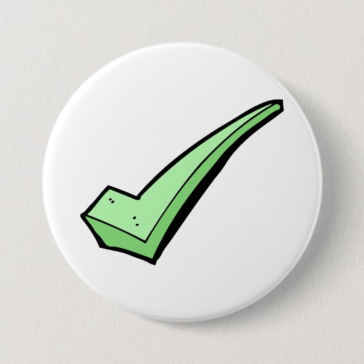 Green Check Mark Tick Symbol Button (Vorderseite)